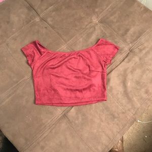 Forever 21 Faux suede crop top